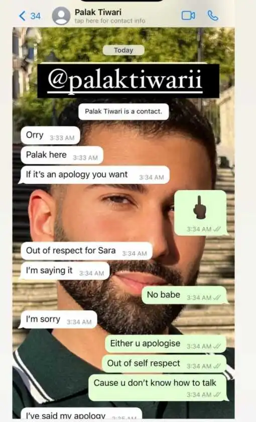 Orry And Palak Tiwari WhatsApp Chat Leak: Orry Showed Middle Finger to Palak Tiwari 92 Orry And Palak Tiwari WhatsApp Chat Leak