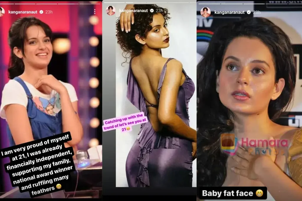 B-Town Divas Post their Journey for Me At 21 Trend, Kangana Proudly Boasts National Award 93 Kangana Ranaut posts story following the the trend