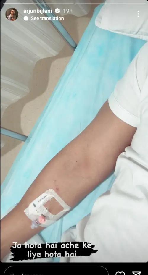 Arjun Bijlani Faces Sever Stomach Cramp Will Undergo Emergency Surgery! 90 Arjun Bijlani Latest Instagram story