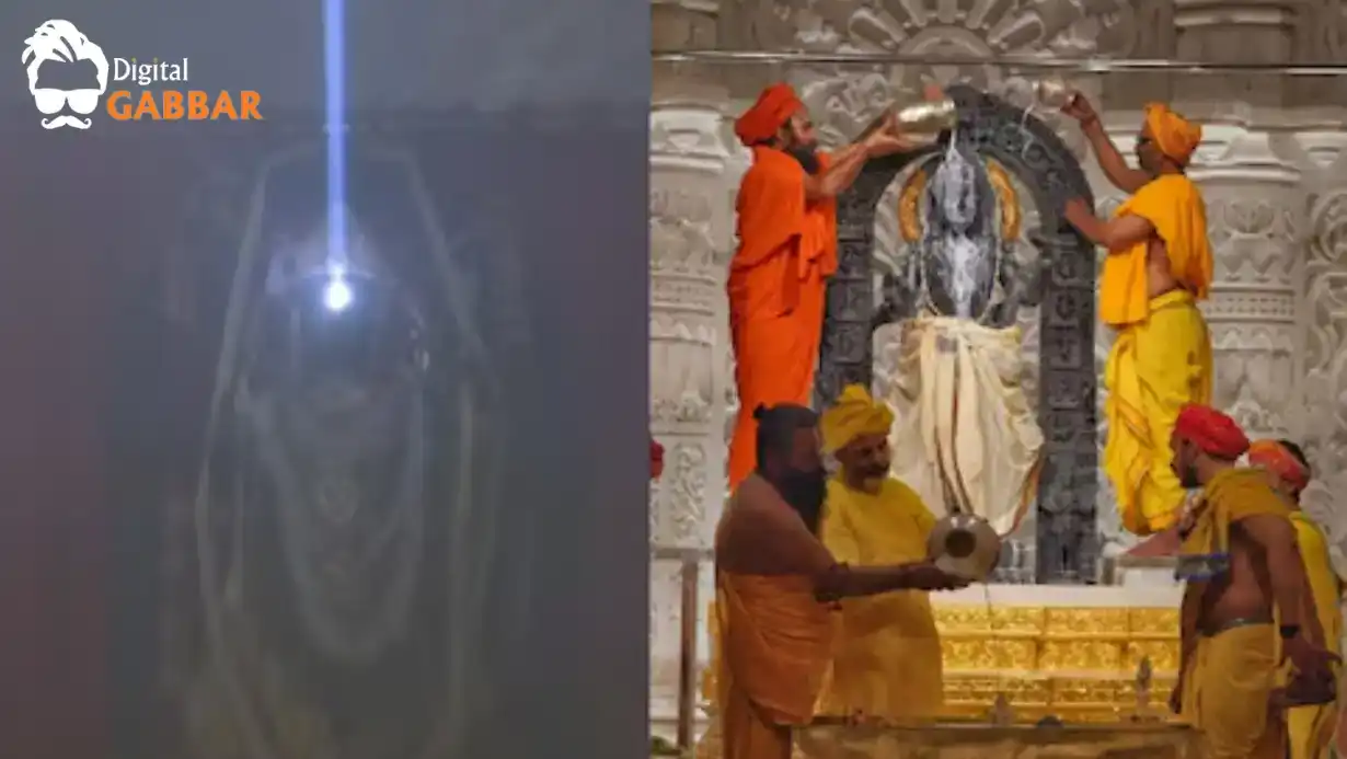 Surya Tilak Ram Lalla's head shone with the sun's rays