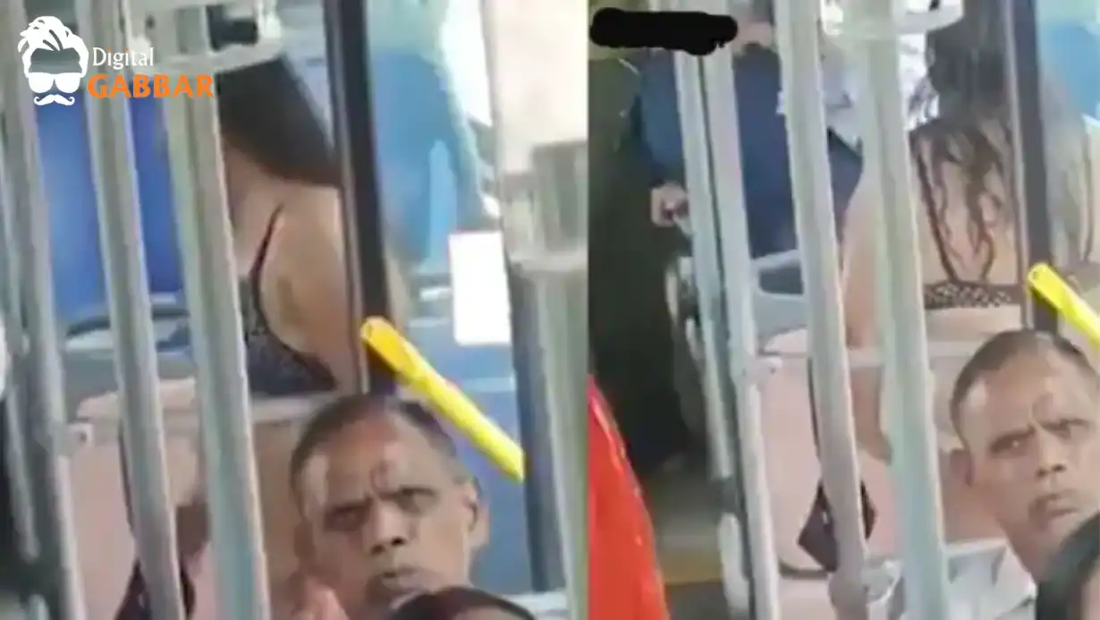Woman Seen Wearing only Undergarments in Delhi Bus!