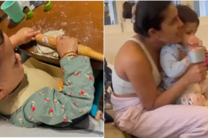 Malti, 2.5 Years Old, Seen Rolling Roti with a Rolling Pin