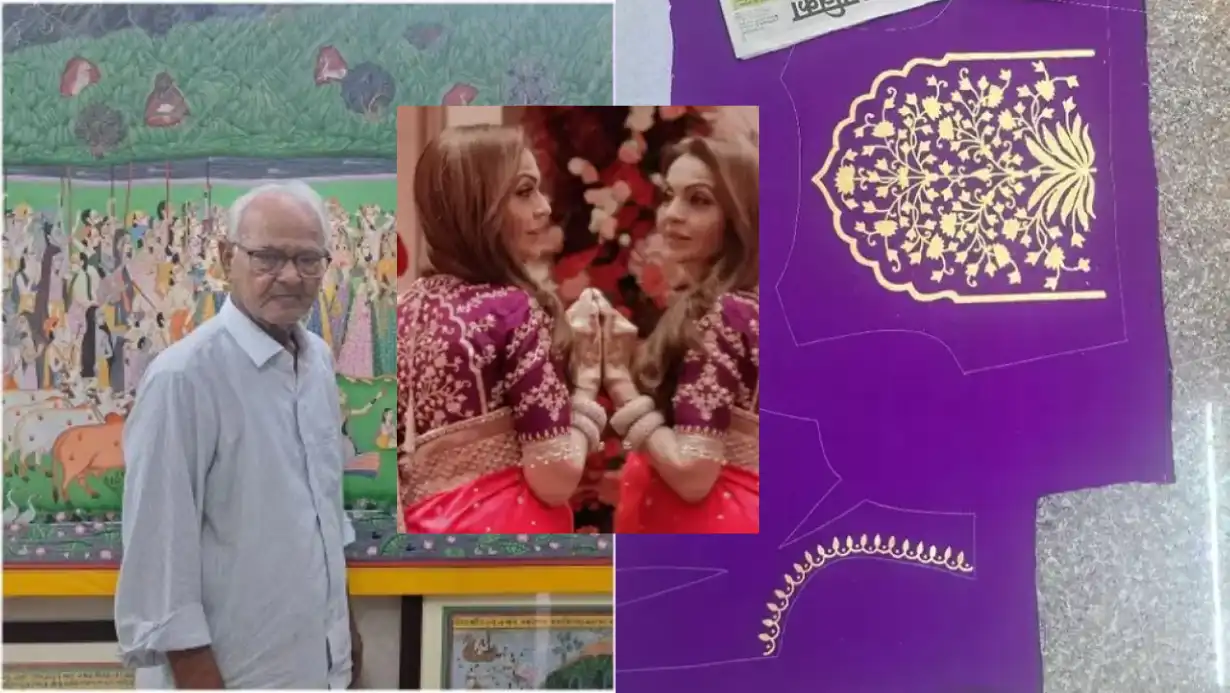 Nita Ambani's 'Real Gold Leaf' Blouse Took 50-55 Hours to Create by Pichwai Artist 89 Nita Ambani's 'real Gold Leaf' Blouse Took 50 55 Hours To Create By Pichwai Artist