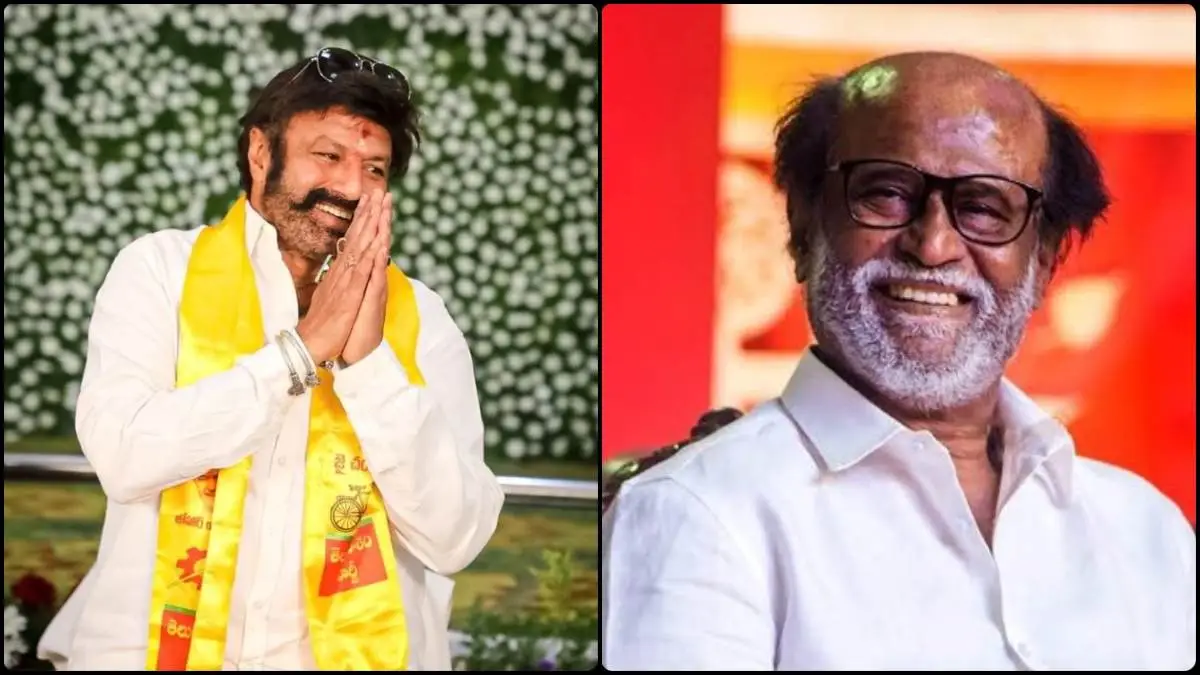 Rajnikanth Hails Nandmuri Balakrishna as 'Collection King' as He Completes 50 Glorious Years in Cinema 71 Nandamuri Balakrishna And Rajnikanth L R