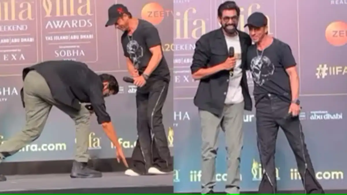 Rana Daggubati Touches Shah Rukh Khan’s Feet At The Press Conference Of IIFA Awards 2024 89 Rana Touches Srk's Feet Webp File