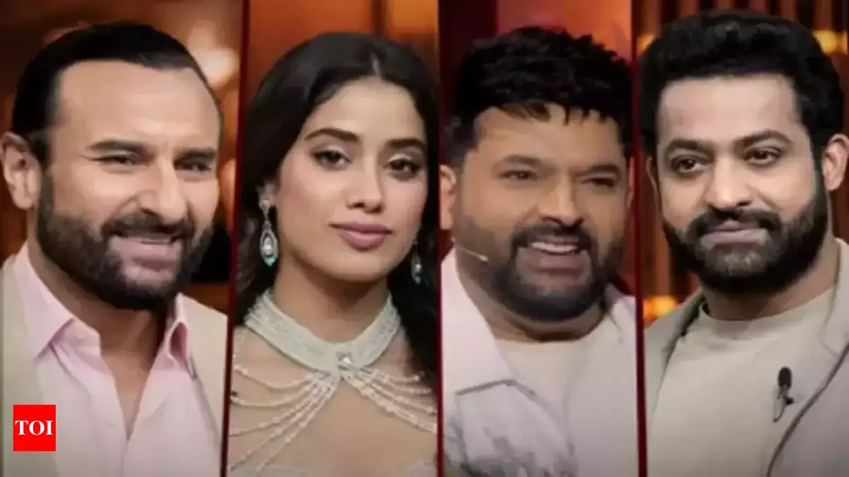 Jr. NTR, Saif Ali Khan, and Janhvi Kapoor Bring the House Down on The Great Indian Kapil Show 87 Saif Ali Khan, Janhvi Kapoor. Jr. Ntr, Kapil Sharma