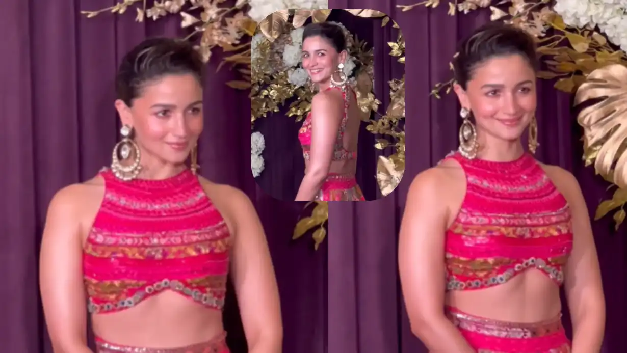 Alia Bhatt Steals the Spotlight at Manish Malhotra's Diwali Bash: Repeats Her Mehendi Ceremony Backless Blouse-Lehenga 91 Alia Bhatt Steals The Spotlight At Manish Malhotra's Diwali Bash