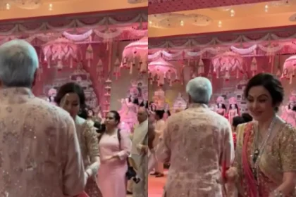 Neeta Ambani Stuns With Dazzling Dandiya Dance With Radhika Merchant's Father, Family In Awe