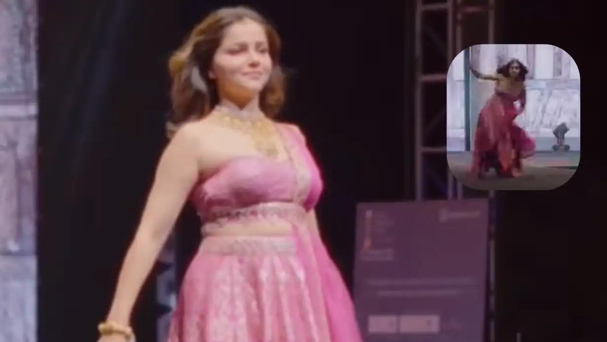 Rubina Dilaik Faces Mishap at Fashion Show: High Heels Lead to Stage Fall, Viral Video Shocks Fans 89 Rubina Dilaik Faces Mishap At Fashion Show