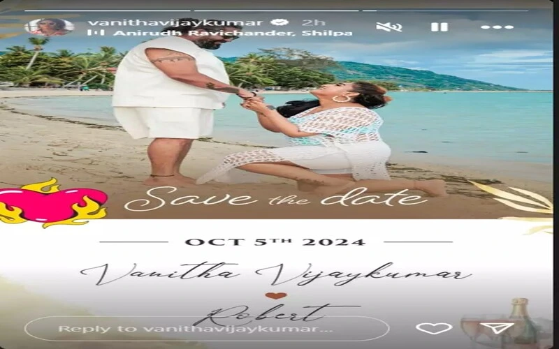 Love Again: Tamil Actress Vanitha Vijayakumar to Marry for the Fourth Time 75 Vanitha Vijaykumar Proposed Robert