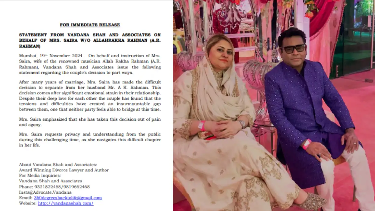 AR Rahman and Saira Banu's Last Photo Together Goes Viral Amid Separation Announcement 89 Ar Rahman And Saira Banu