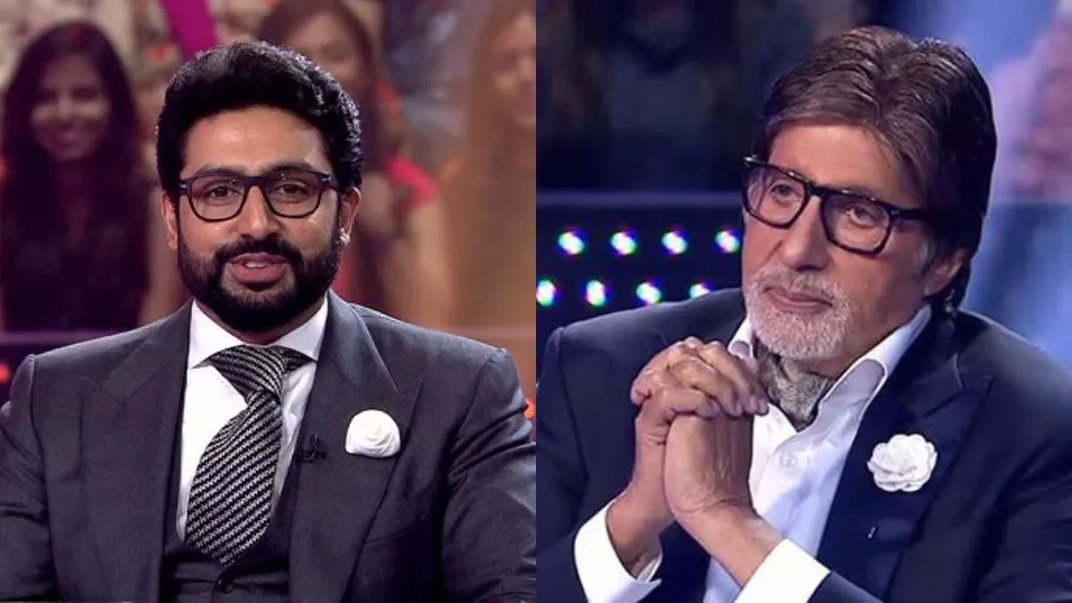 Father-Son Fun Fiesta: Abhishek Bachchan Joins Big B on Kaun Banega Crorepati 16 93 Abhishek Bachchan And Amitabh Bachchan