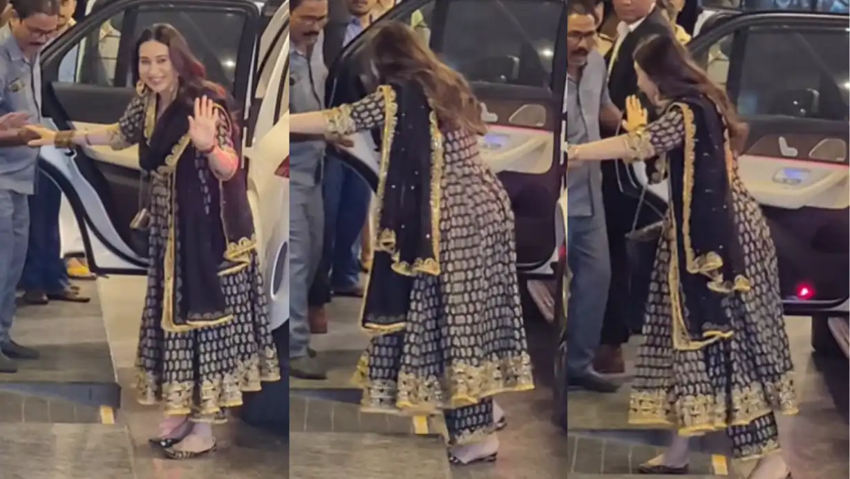 Karisma Kapoor's Oops Moment: Actress Narrowly Escapes a Fall, Viral Video Captures It All 89 Karisma Kapoor's Oops Moment