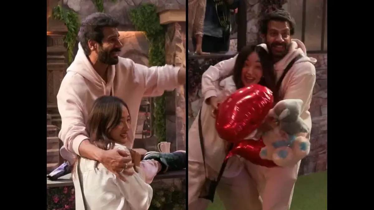 Bigg Boss 18: Karan Veer Mehra Proposes to Chum Darang, Sparks Laughter and Drama 89 Karanveer Mehra And Chum Darang