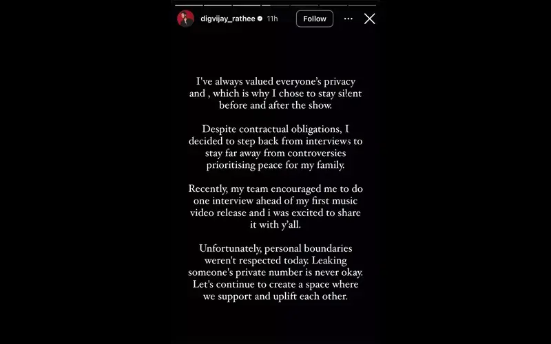 Digvijay Singh Rathee & Unnati Tomar’s Fallout Sparks Controversy & Privacy Breach 93 Digvijay's Post