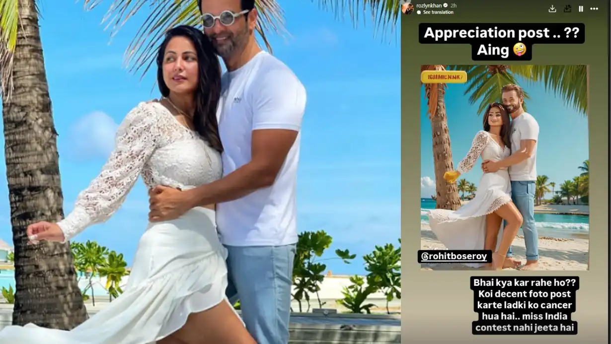 Rozlyn Khan Takes a Dig at Hina Khan’s Appreciation Post by Actor Rohit Roy 89 Rozlyn Khan Takes A Dig At Hina Khan’s Appreciation Post By Actor Rohit Roy