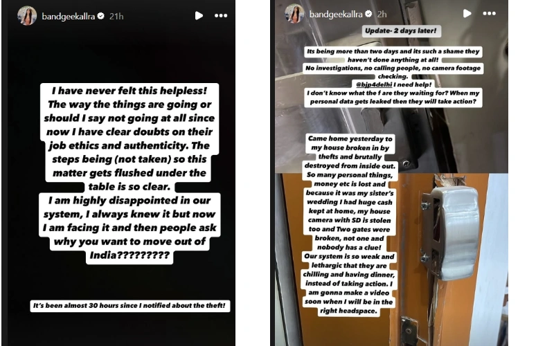 Bandgee Kallra’s Home Burgled, Actress Breaks Down Over System’s Negligence 93 Bandgee Kallra Post