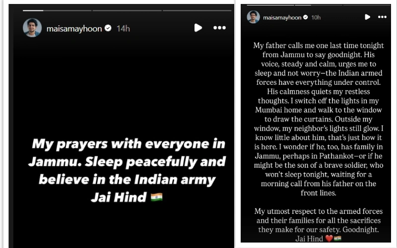 Aly Goni, Samay Raina Share Emotional Notes Amid India-Pakistan Tensions 93 Samay Raina's Post (1)