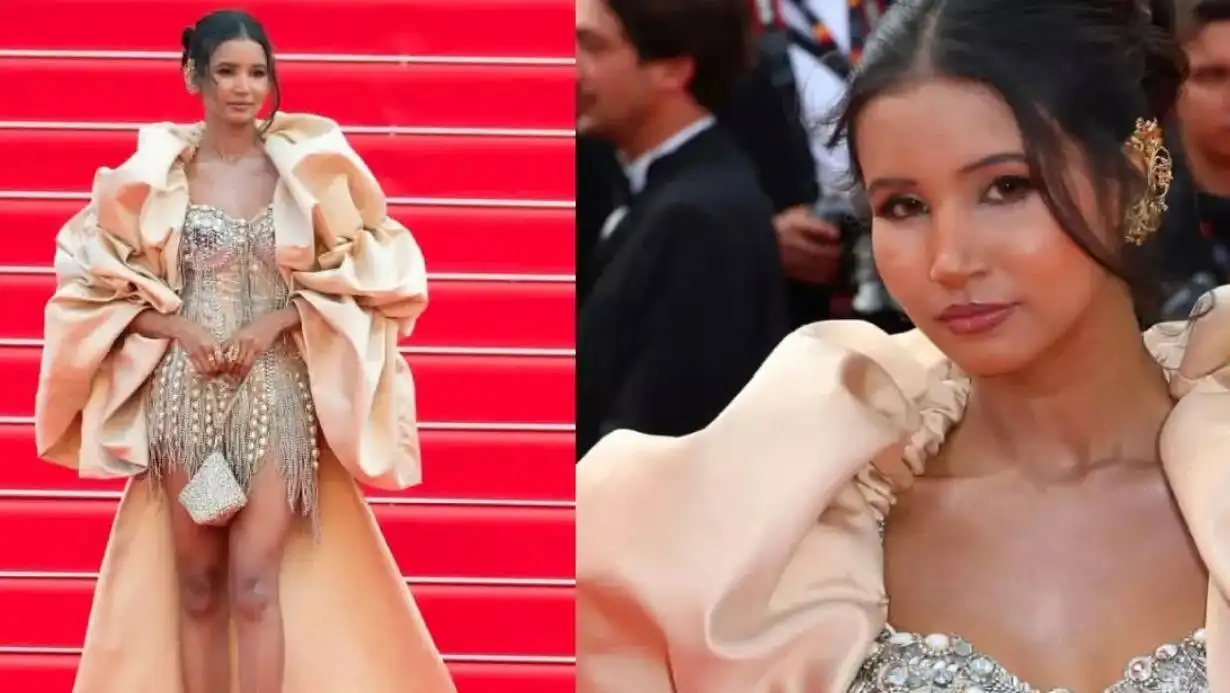 Nancy Tyagi Accused of Copying Dress at Cannes 2025 89 Nancy Tyagi Cannes 2025 Dress Controversy Neha Bhasin Accusation
