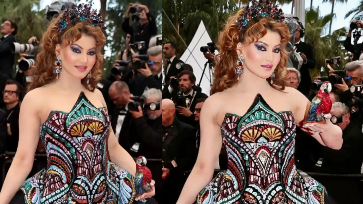 Urvashi Rautela’s ₹4 Lakh Parrot Clutch Fails to Impress at Cannes 2025 Red Carpet 89 Urvashi Rautela Parrot Clutch Cannes 2025