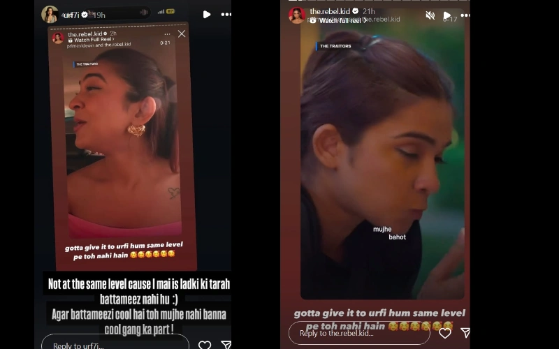 The Traitors: Uorfi Javed Calls Apoorva Mukhija ‘Not on My Level’ 93 Uorfi Vs Apoorva Online Clash