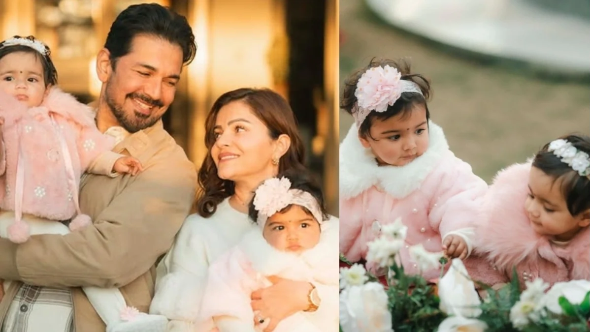 Rubina Dilaik Reveals Heartbreaking Reality: Even Her Little Twin Daughters Face Skin-Tone Comparisons 89 Rubina Dilaikh And Abhinav Shukla With Their Twins