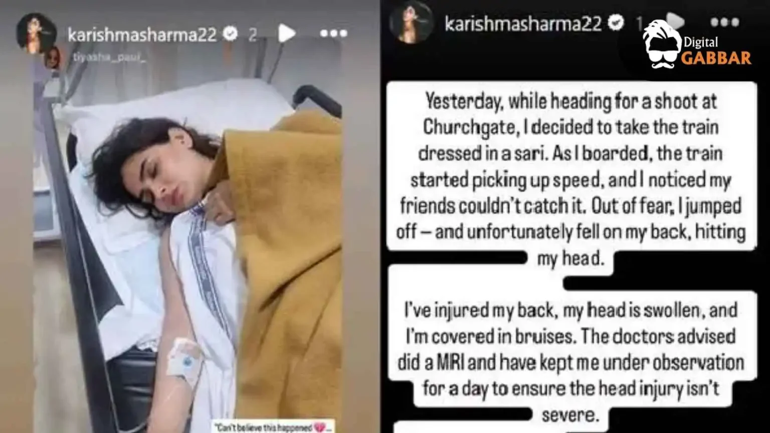 Bollywood Actress Karishma Sharma Injured After Falling from Moving Mumbai Local Train 85 Karishma Sharma Accident Mumbai Train Injury