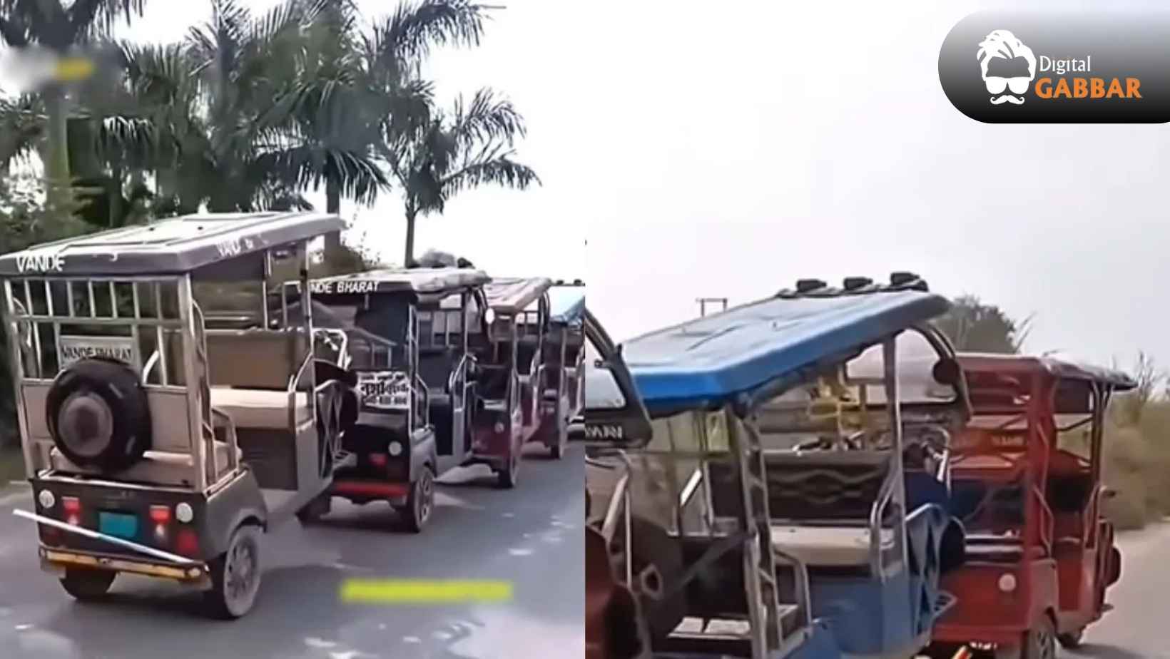 E-Rickshaw Train Goes Viral! Man Tows Multiple Rickshaws Together – Internet Shocked 76 E Rickshaw Train Viral Video Instagram