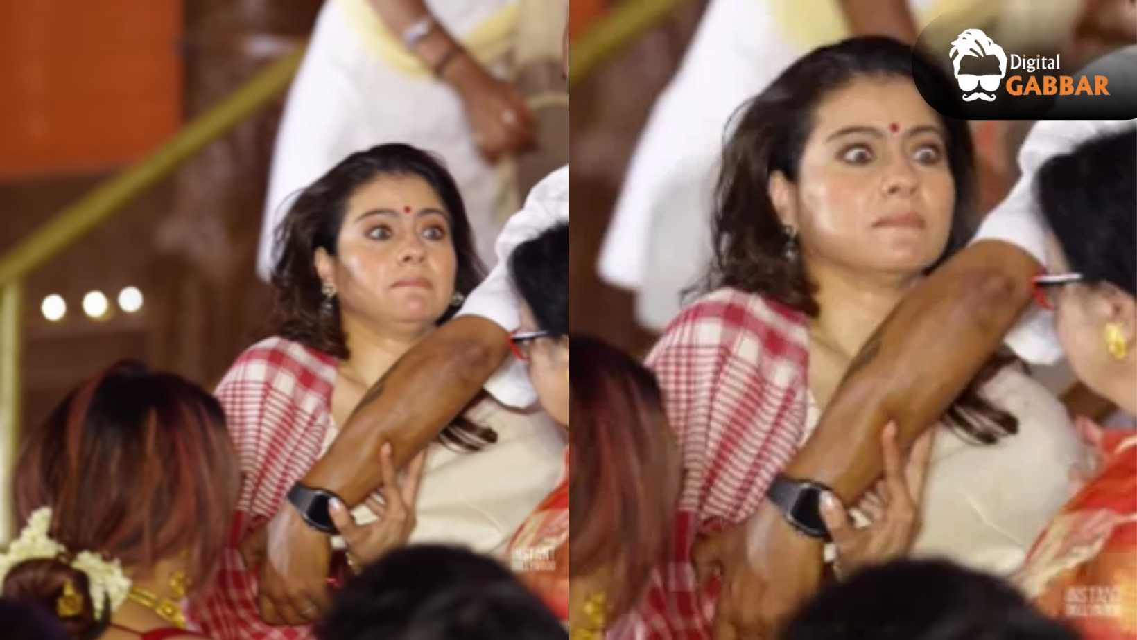 Kajol’s Shocking Oops Moment at Sindoor Khela, Actress Reacts to Man’s Misbehavior 86 Kajol Oops Moment Sindoor Khela Video Viral