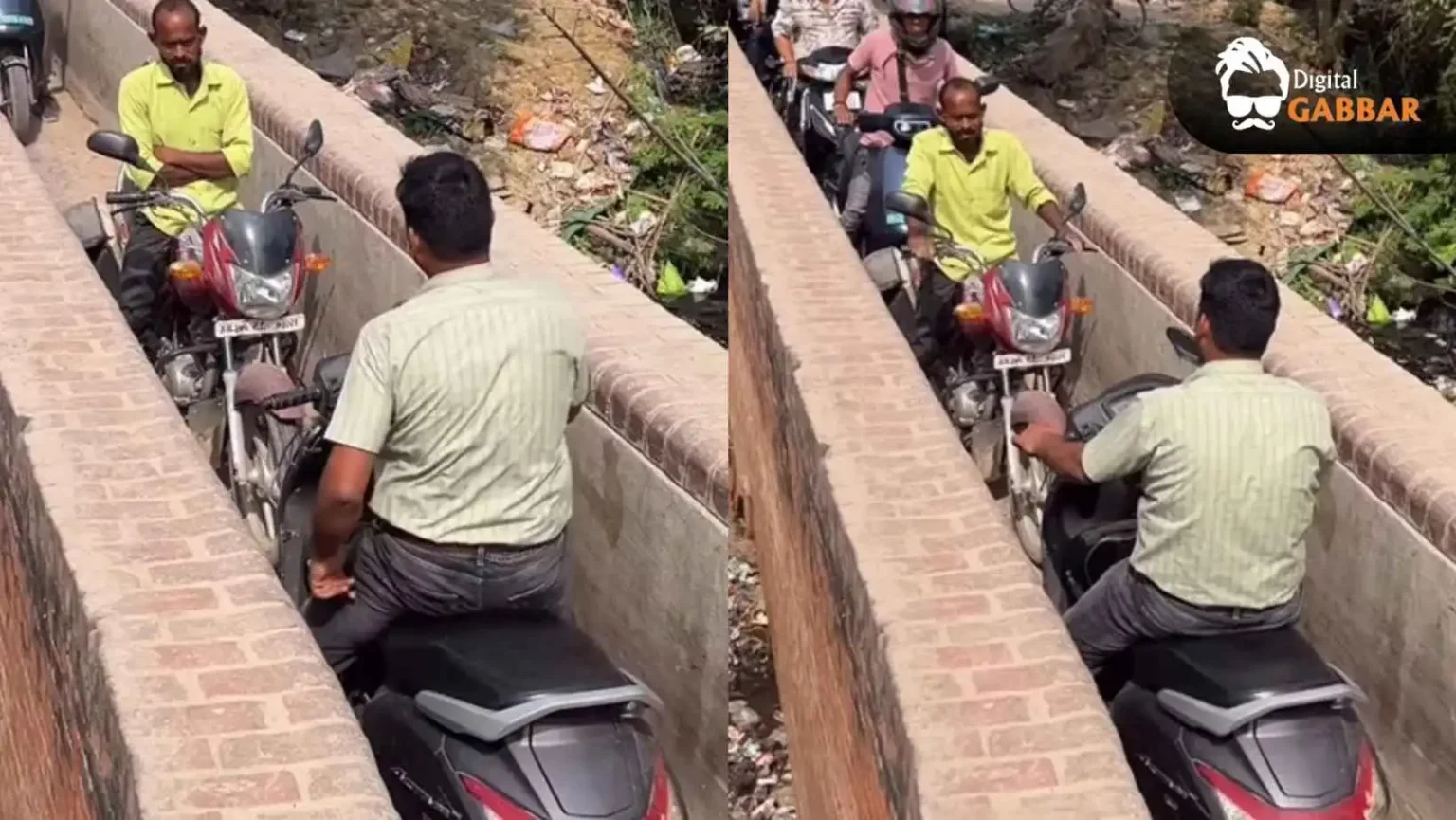 Two Riders, One Narrow Road: Viral Video Sparks Laughs and Chaos on Social Media 89 Two Riders One Road Viral Video Instagram